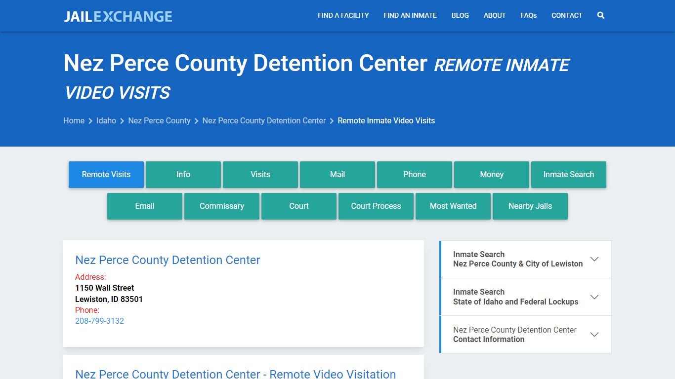Video Visitation - Nez Perce County Detention Center, ID - Jail Exchange